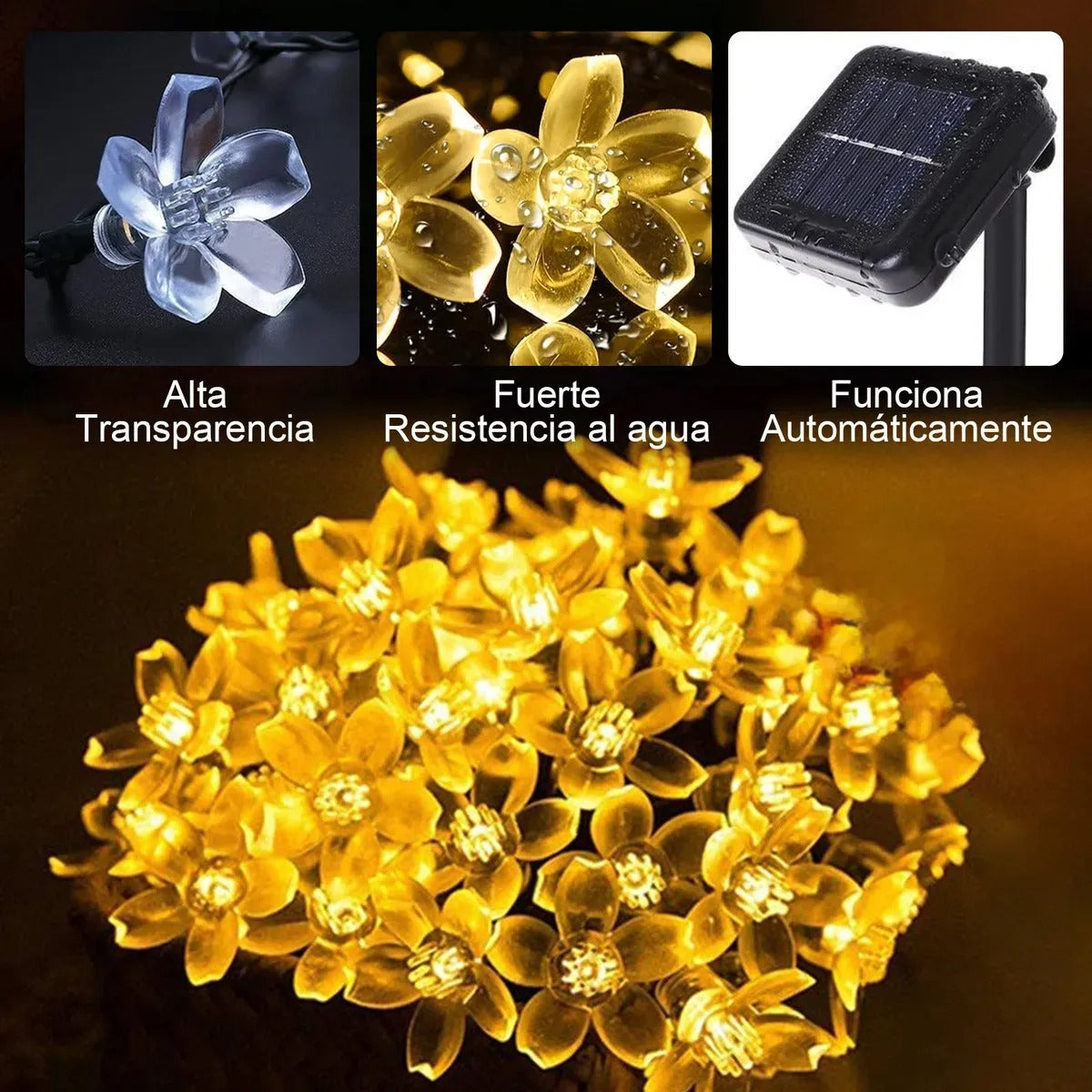Solar Luces de flores 5m 20led(8154)
