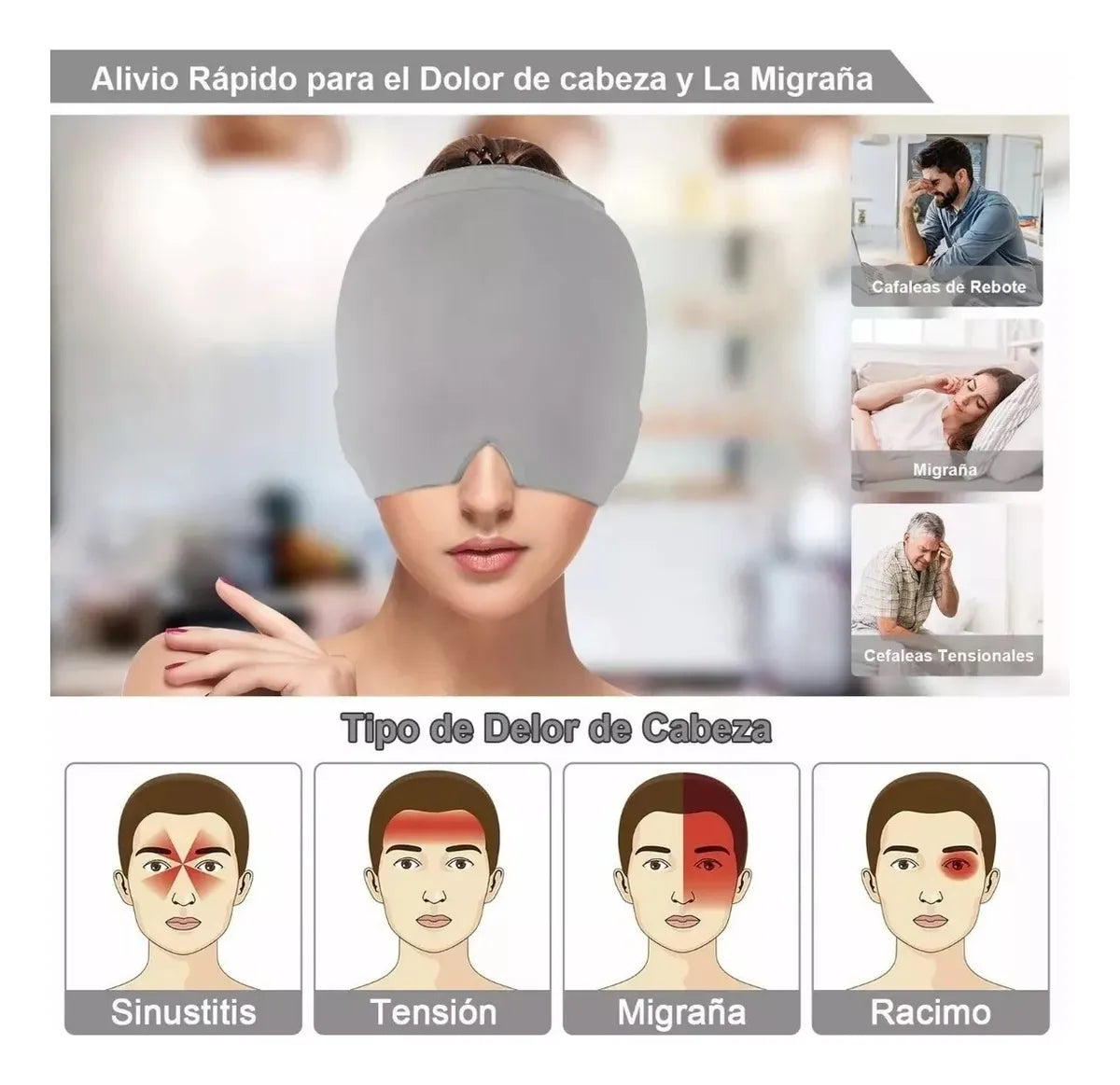 Gorro anti dolor de cabeza